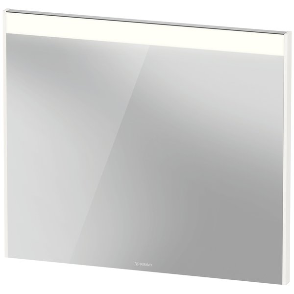 Duravit Brioso Mirror, 32 1/4 X1 3/8 X27 1/2  White High Gloss, Light Field, Square, Switch & External,  BR7022022226000